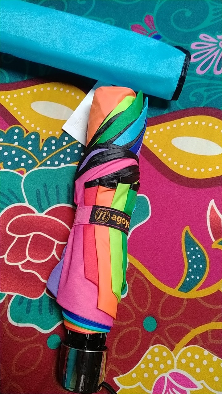 Tabasa Payung Lipat Mangkok Pelangi Warna Rainbow