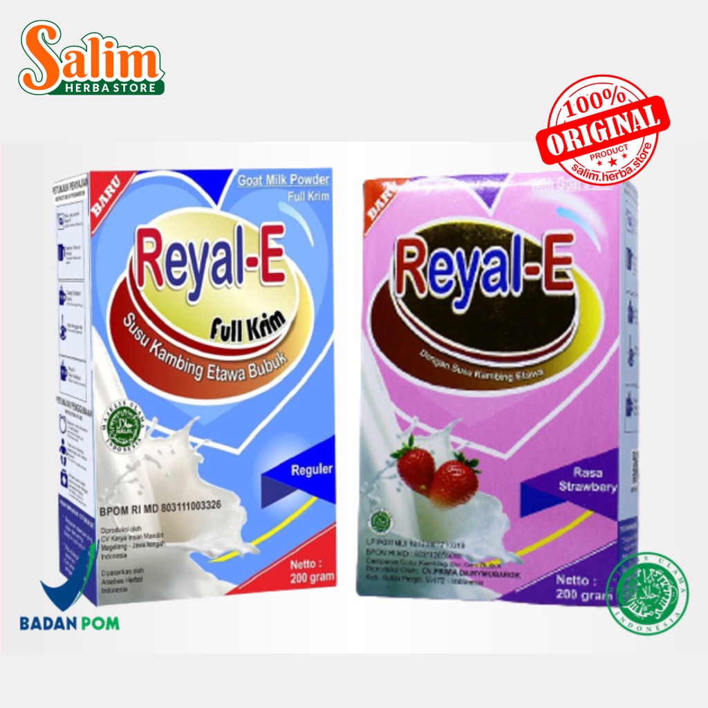 

REYAL E Susu Kambing Etawa Bubuk Rasa Original Rasa Strawberry Solusi Melancarkan Pencernaan PILIHAN TERBAIK