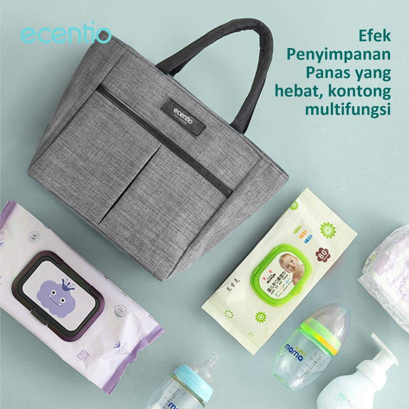 ecentio &amp; FOODI Tas Bekal Lunch Cooler Bag Box Makanan Alumunium Kotak Makan Anak