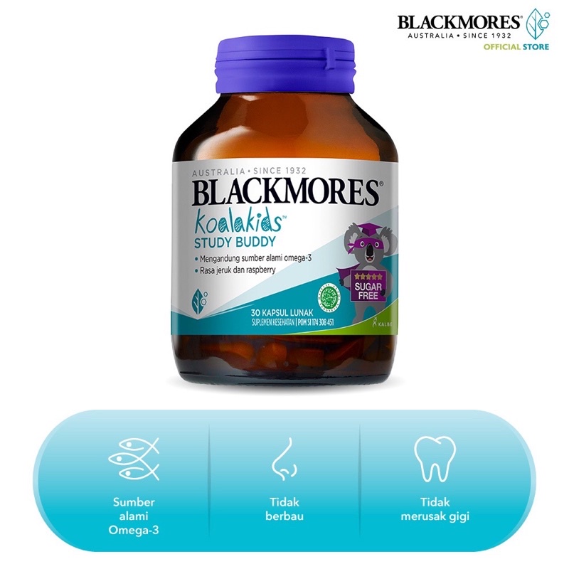 Blackmores kids fruity fishies / study buddy - vitamin anak