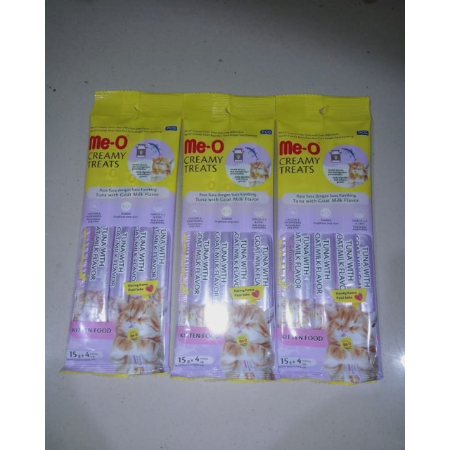 

Meo liquid kitten tuna with goat milk flavor cemilan kucing