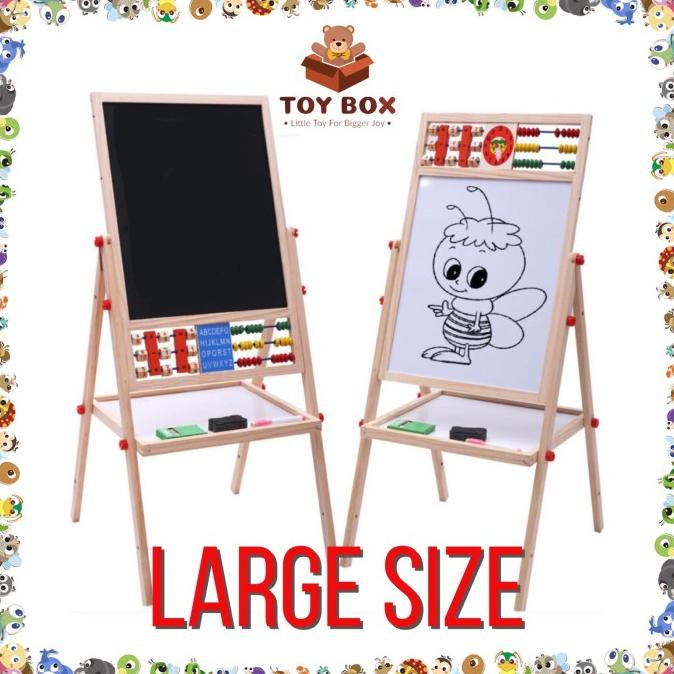 

PAPAN TULIS 2 SISI BLACK+WHITEBOARD-UKURAN BESAR-MAGNETIC BOARD 2 IN 1 - LARGE