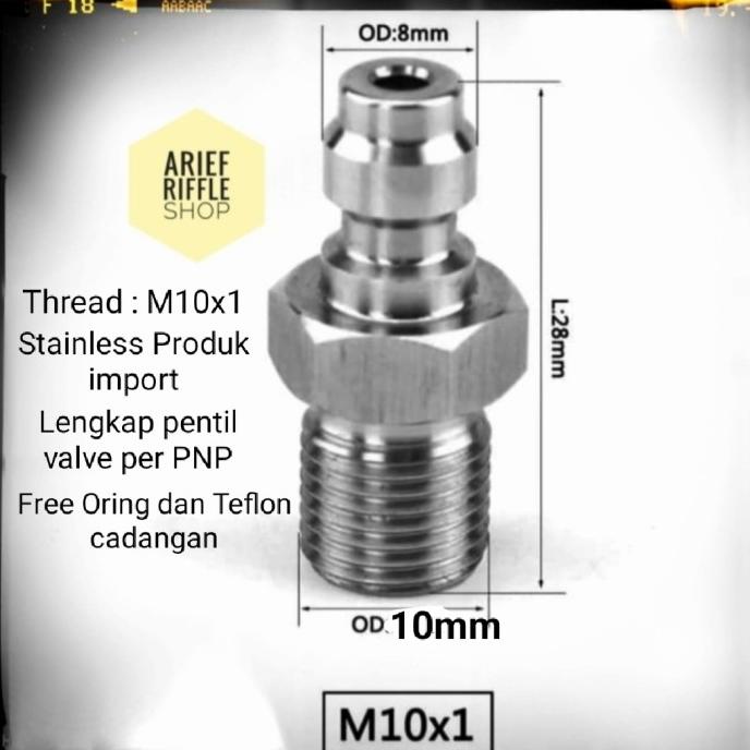 PROMO couple coupla kupler kopler male jantan drat M10x1 pengisian pcp