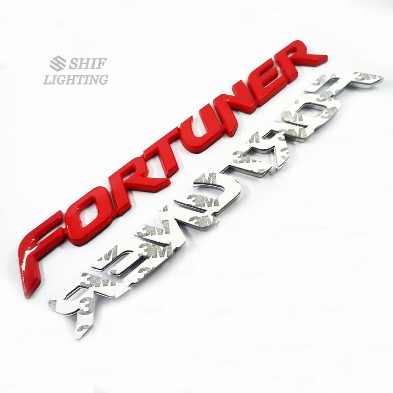 1pc Stiker Emblem / Badge Tulisan Fortuner Bahan Abs Untuk Dekorasi Bagasi Mobil Toyota