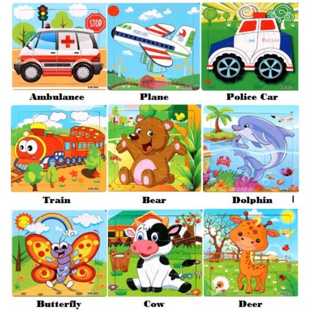 Mainan Anak Bayi Puzzle Gambar Mainan Edukasi Mainan Asah Motorik / Jigsaw Puzzle 9 pcs R33