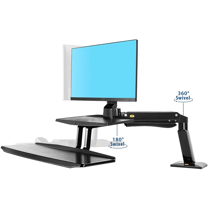 Bracket Monitor 24 - 35 inch Sit-Stand Dual Monitor Desk Mount 2 NB North Bayou Model FC55