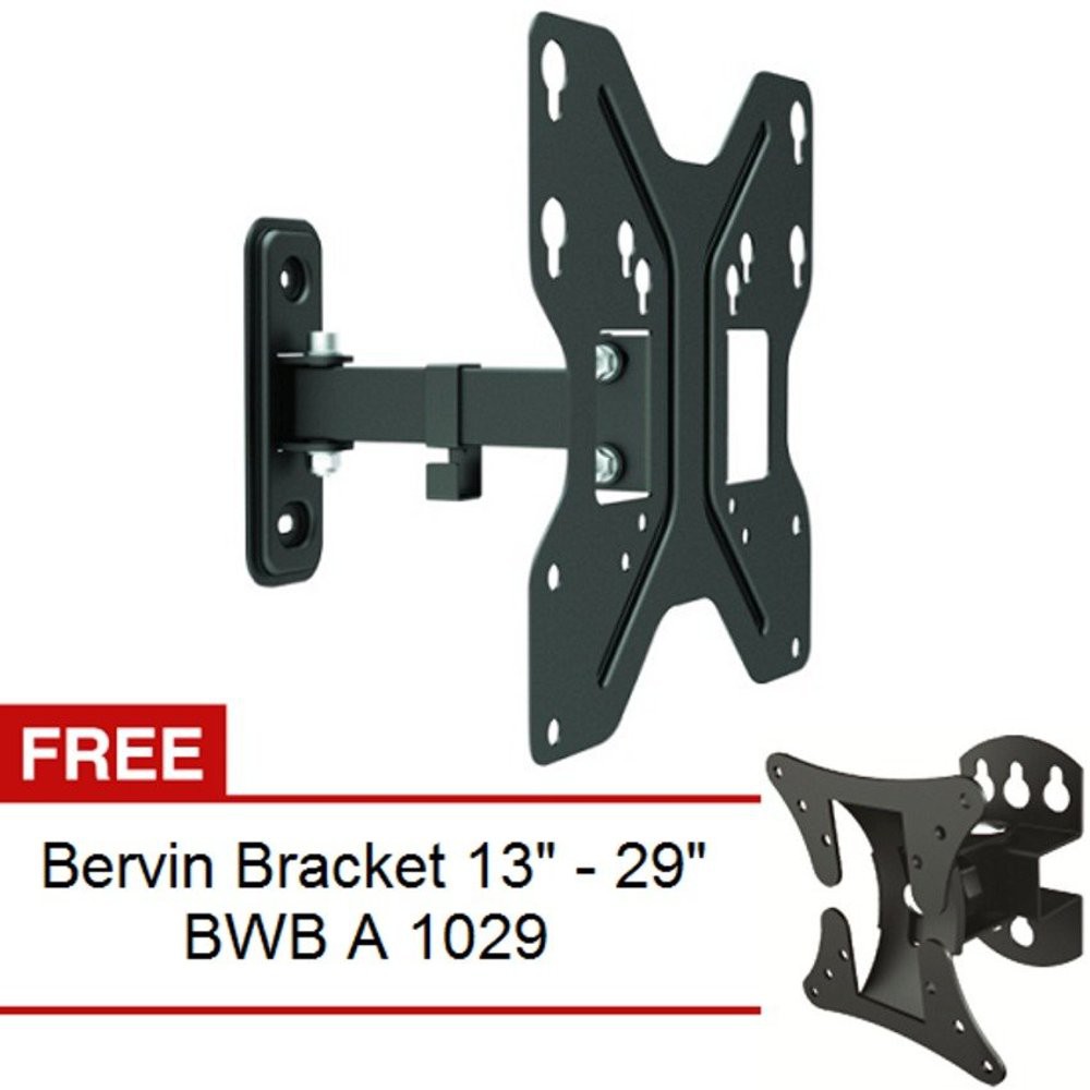 Bervin BWB AR2242 Bracket Swivel TV LED Hitam   Free Bervin Bracket LED TV 13  29