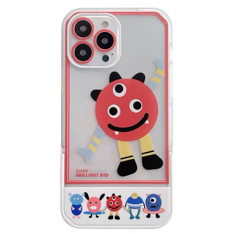 Soft Case TPU Transparan Shockproof Motif Monster Kecil Untuk IPhone 13 12 11 Pro X XR XS Max SE 2020 6 6S 7 8 Plus