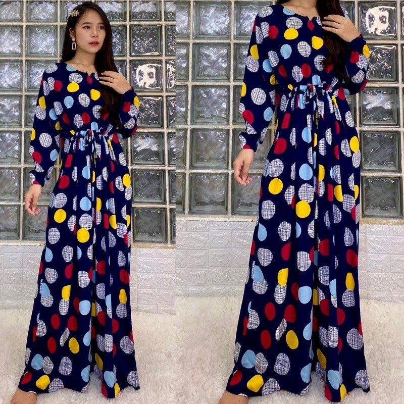 Dress/gamis jumbo serut rayon ld 120