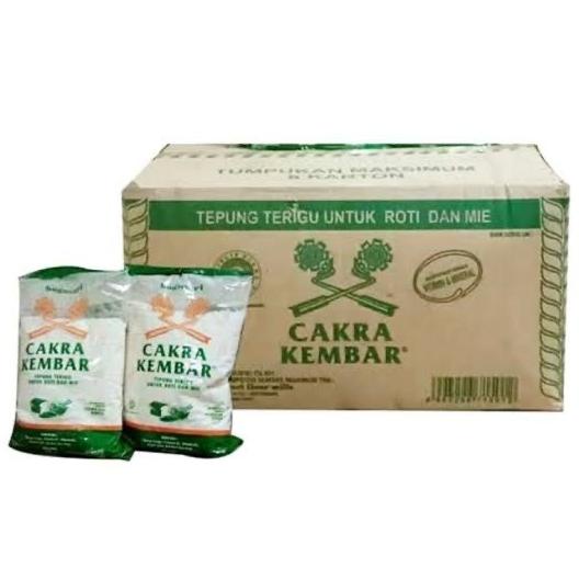 

BAYAR DITEMPAT Tepung Cakra Kembar 1kg x 12 / Tepung Cakra Kembar Dus isi 12kg