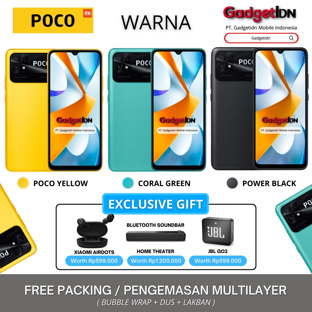 POCO C40 4/64GB 3/32GB GARANSI RESMI POCO XIAOMI INDONESIA