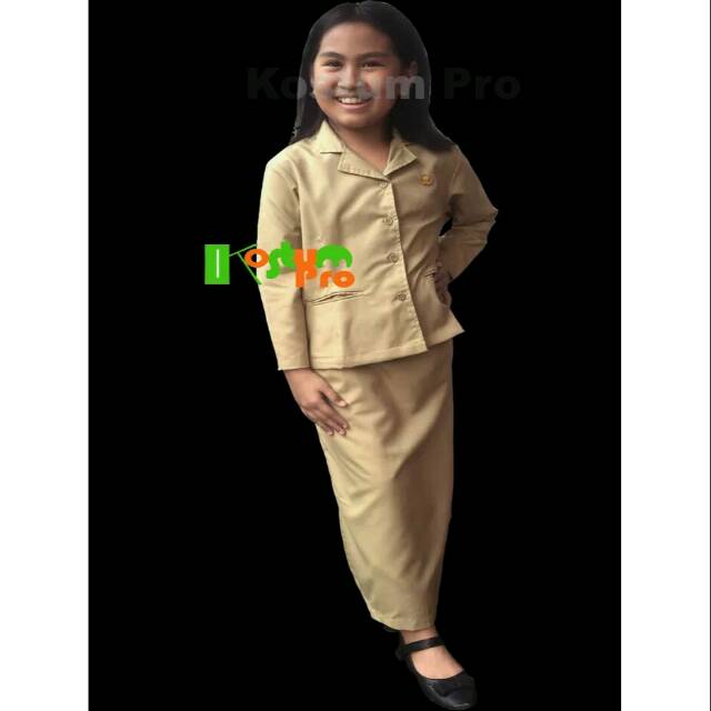 Baju kostum profesi anak guru/pns size 6