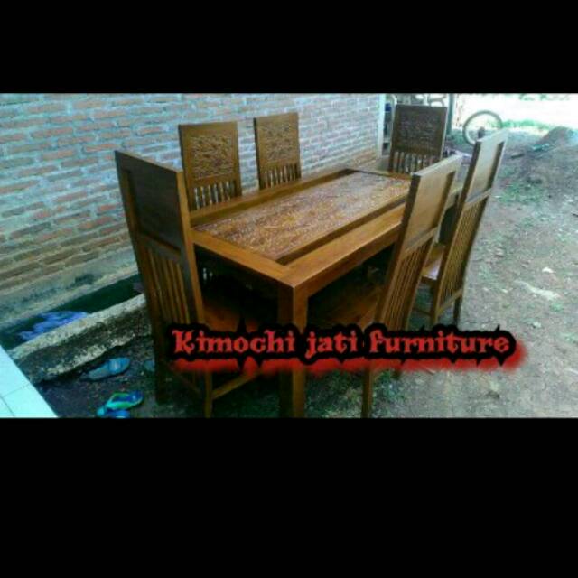 Kursi makan balero meja makan balero mebel jati jepara