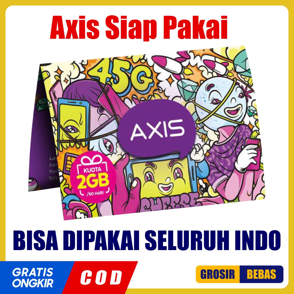 Perdana Axis Siap Pakai / Axis Fresh / Axis 0K / Kartu Axis / SP Axis / Axis Segel / Axis Aktif / Pe