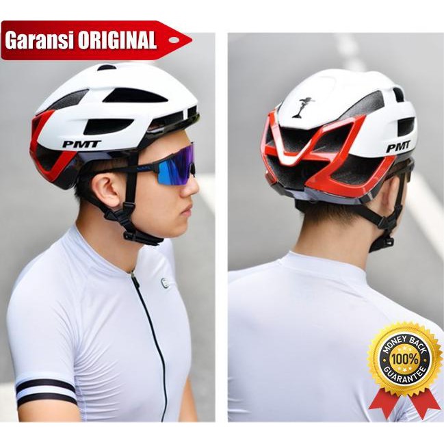 Helm Sepeda Terbaru PMT K02 Road Bike Mountain Bike Seli Size M dan L - Hitam M
