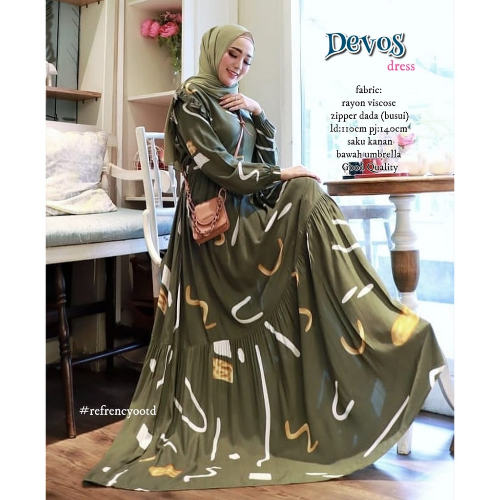 Dress Devos Gamis Rayon Viscose
