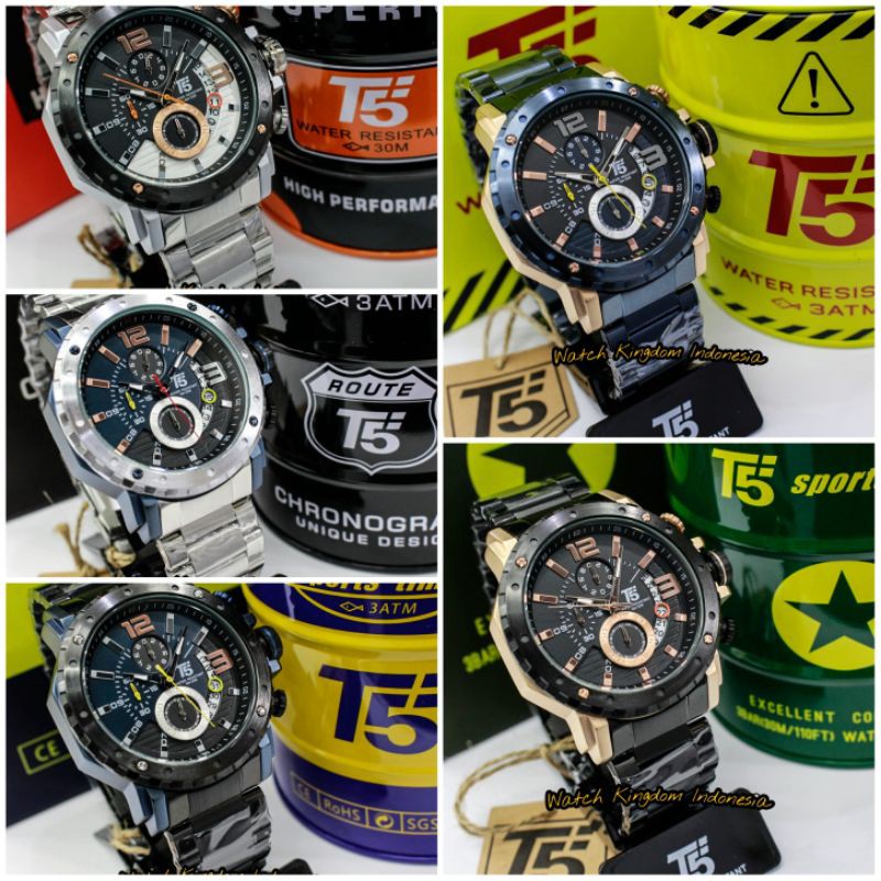 Promo Jamtangan pria New T5 H3746G Water Resistant original