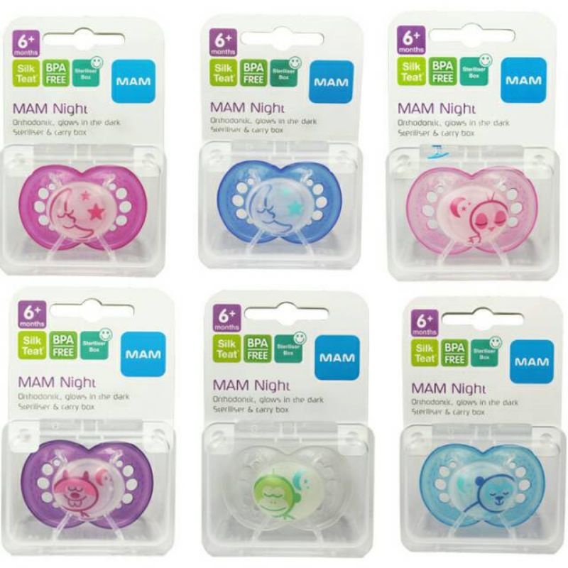 MAM Pacifier Night 6m+ Glow in The Dark Empeng Bayi