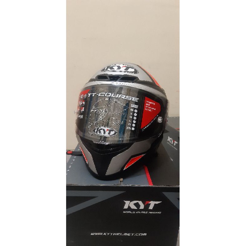 HELM KYT TT COURSE ELECTRON RED/GREY MATT