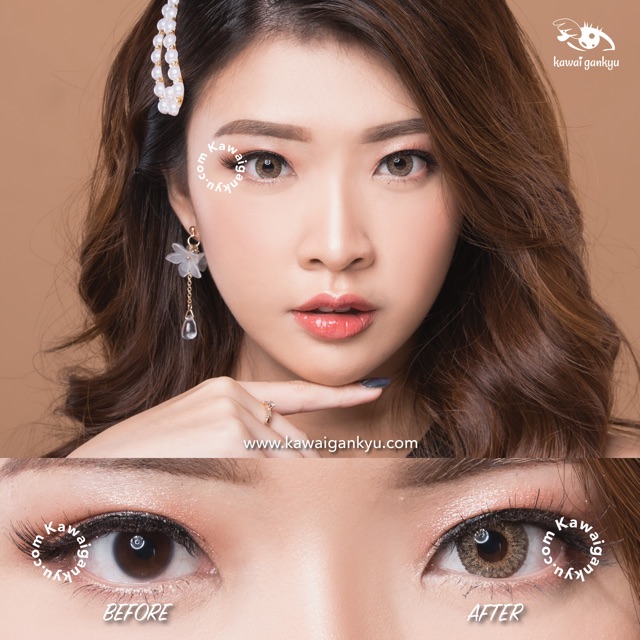 KawaiGankyu Softlens - Princess wannabe brown (1botol)