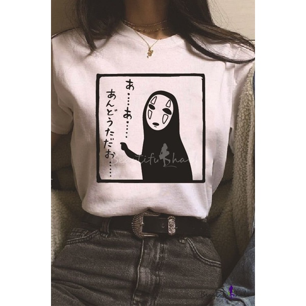 MYSTIQUE.ID-BAJU KAOS SPIRITED AWAY T-SHIRT LUCU DAN AESTHETIC