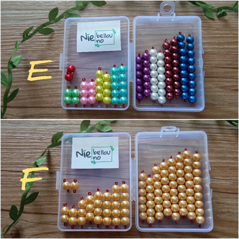 Montessori Math Beads | Mini Package | Golden Beads | Decanomial Montessori