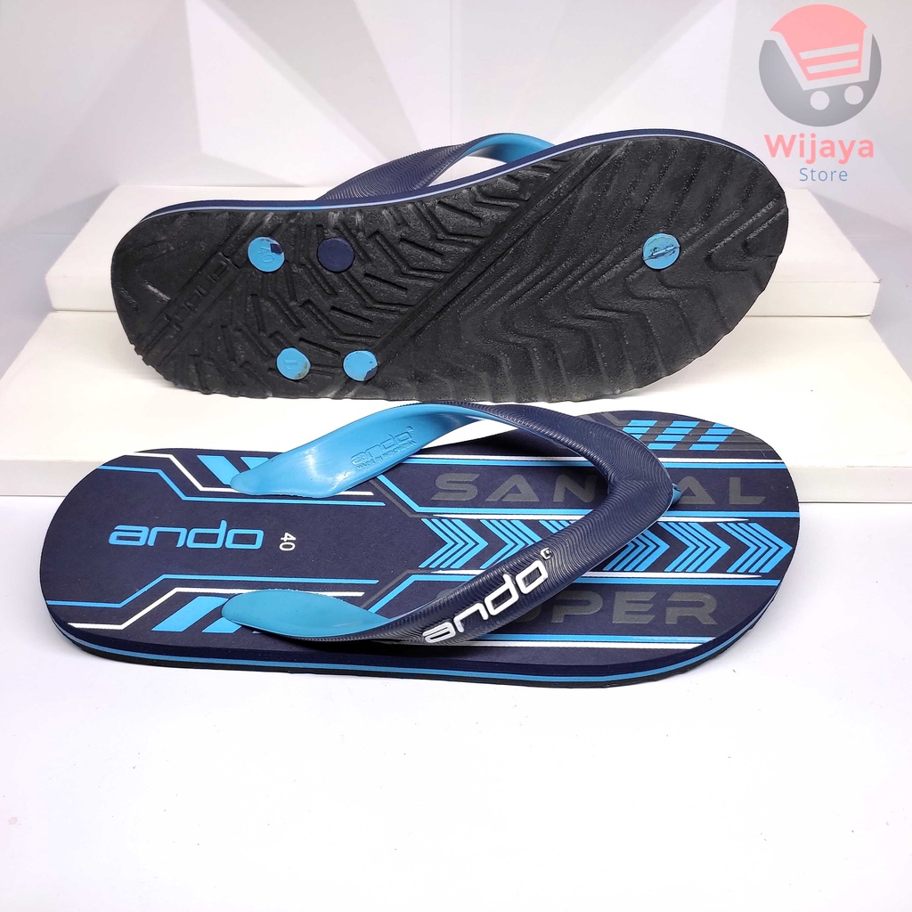 Sandal Pria Ando Sendal Jepit Flip Flop Karet Cowok Laki-Laki Desain Trendy dan Berkualitas BINGO DEFENDER ULTRABOOST