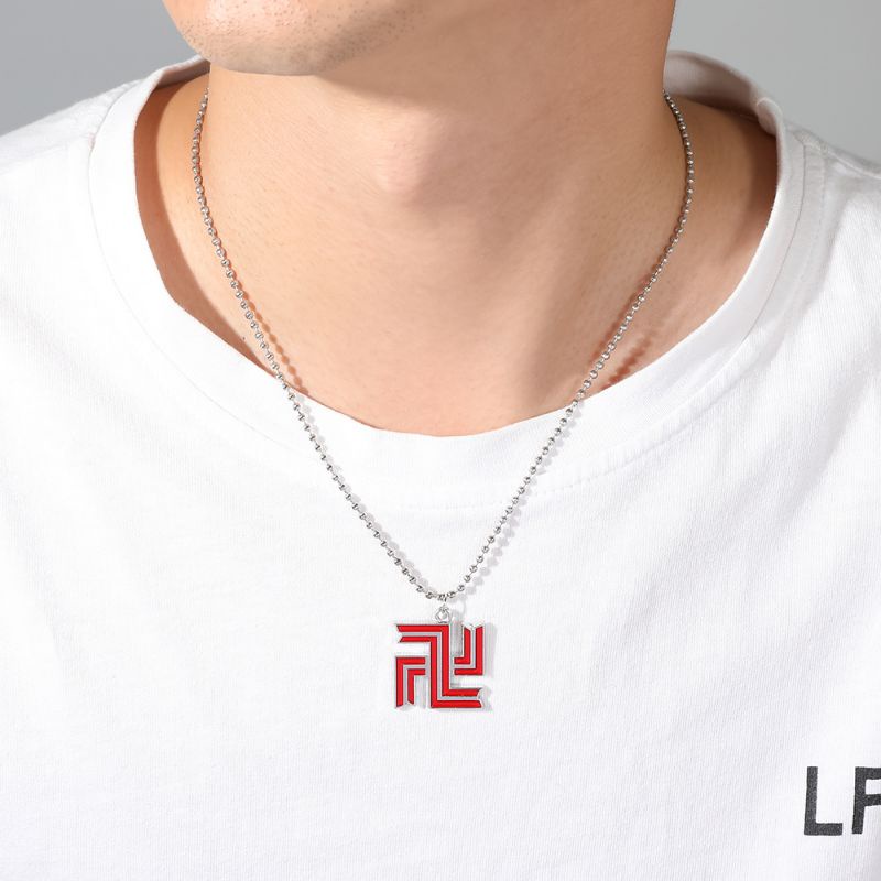 [COD] Kalung Tokyo Revengers Manji Gang | Hnemiya Kazutora Necklace | Merah logo tokyo ravengers