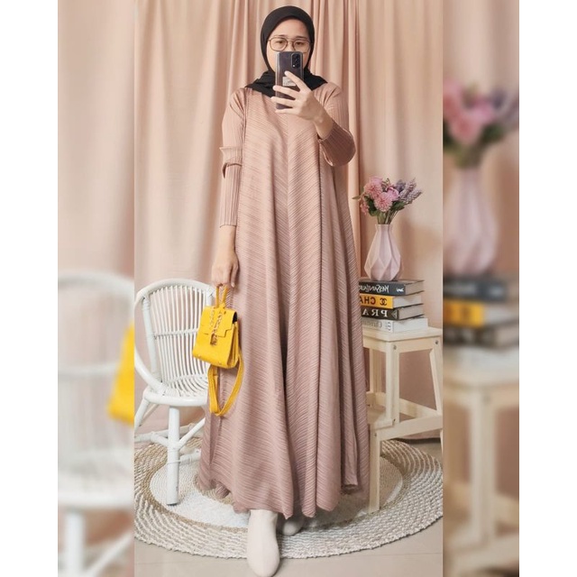 Gamis Plisket Premium | Gamis plisket jumbo