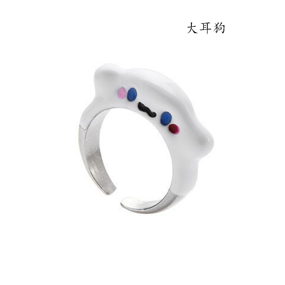 【COD Tangding】Cincin Open Ring Adjustable Model Telinga Anjing / Kucing Lucu Untuk Wanita