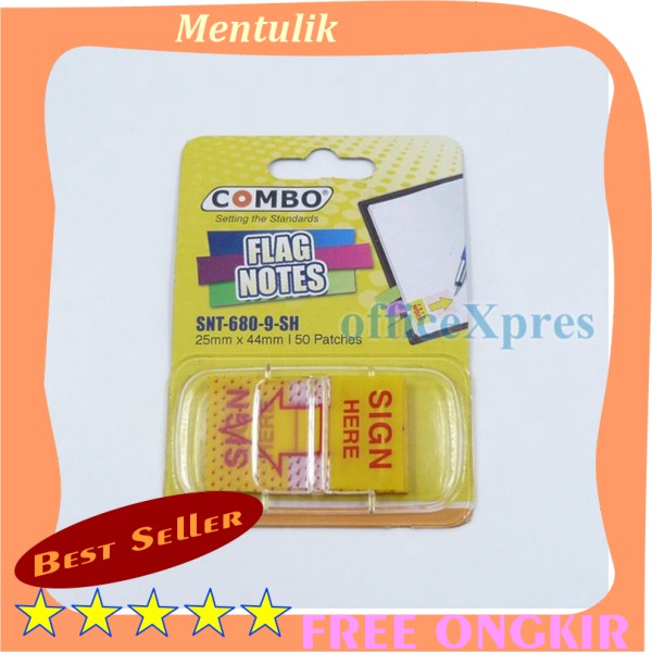 

Index Mark - Kertas Penanda Pembatas Bahan Plastik - Memo Tempel - Sign Here - Post It SNT 680 9 SH