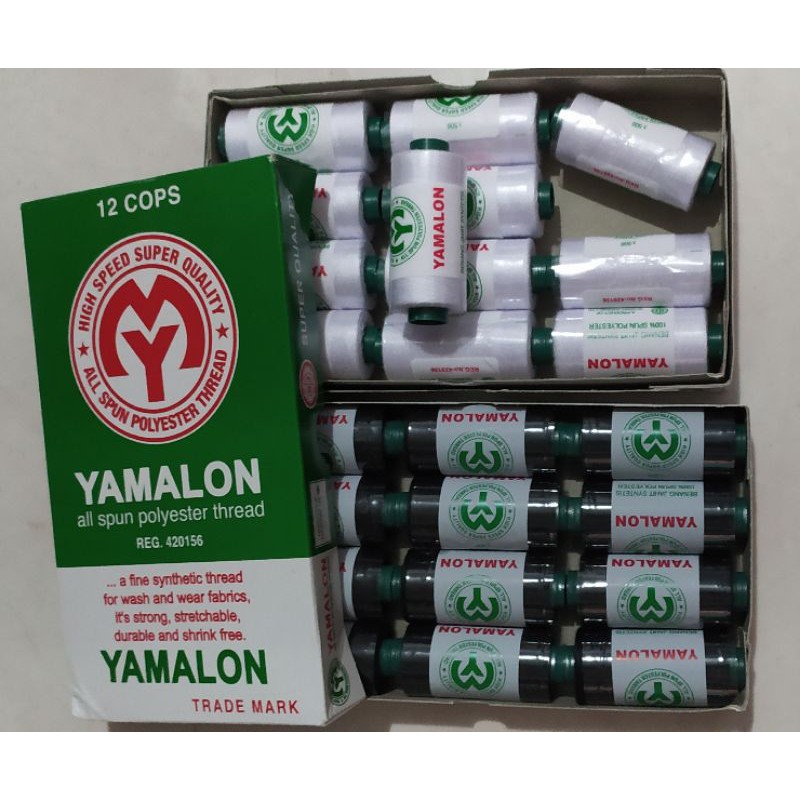 Benang Jahit Isi 12 pcs - Benang Jahit Yamalon 40/2 500 yard - Random