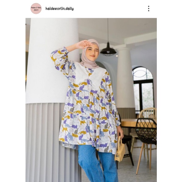 [HARGA SALE] AYLA TUNIK by Haideeorlin (HAIDEE & ORLIN) - ( Audre gingham brownie )