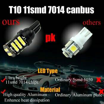Lampu Led senja Motor Mobil T10 7014 11 titik Sein Mundur Super Terang Beat Vario Mio Garansi-5
