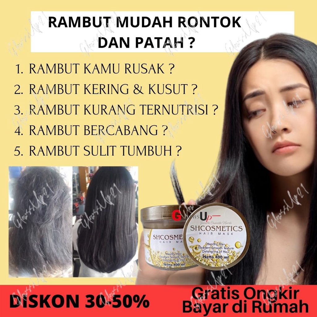 PELURUS RAMBUT MASKER 24K SH COSMETICS HAIR MASK 400ML BPOM PERAWATAN RAMBUT