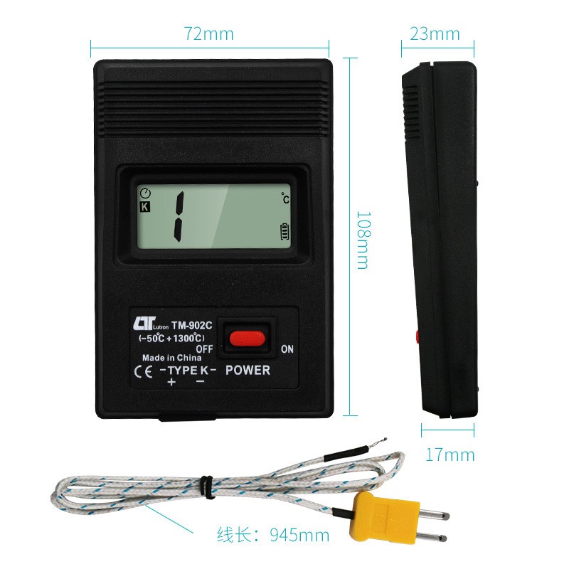 Digital Thermocouple 1 Channel Type K Thermometer Temperature TM-902C