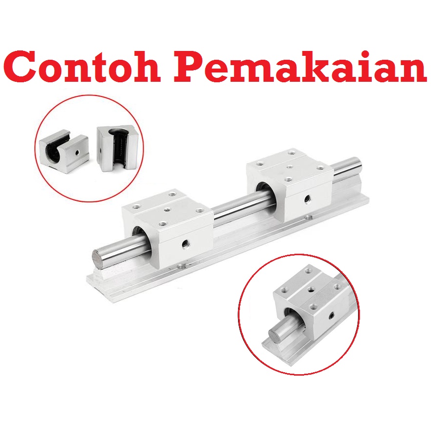 [HAEBOT] SBR30 SBR30UU Linear Ball Bearing Bushing Slider 30mm Block CNC Motion Slide Mekanik Klaker Dudukan