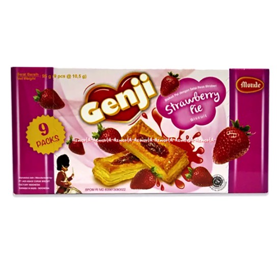 Genji Strawberry Pie 9packs Genji Raisins Pie Biscuit Snack Pie Siap Makan Biskuit Pai Kue Genjiy Pai Rasa Stroberi Kismis