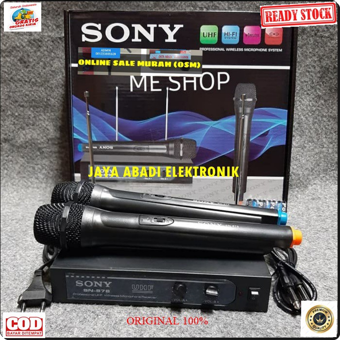 G145 SONY mic wireless karaoke mik sepasang mikrophone Wireles dual pegang UHF microphone pro suara audio sound sistem vokal vocal professional panggung dj studio G145  Sepasang mic pegang UHF  jarak mic bisa pakai sampe 20-40 meter.  BISA DIPAKAI KE SEGA