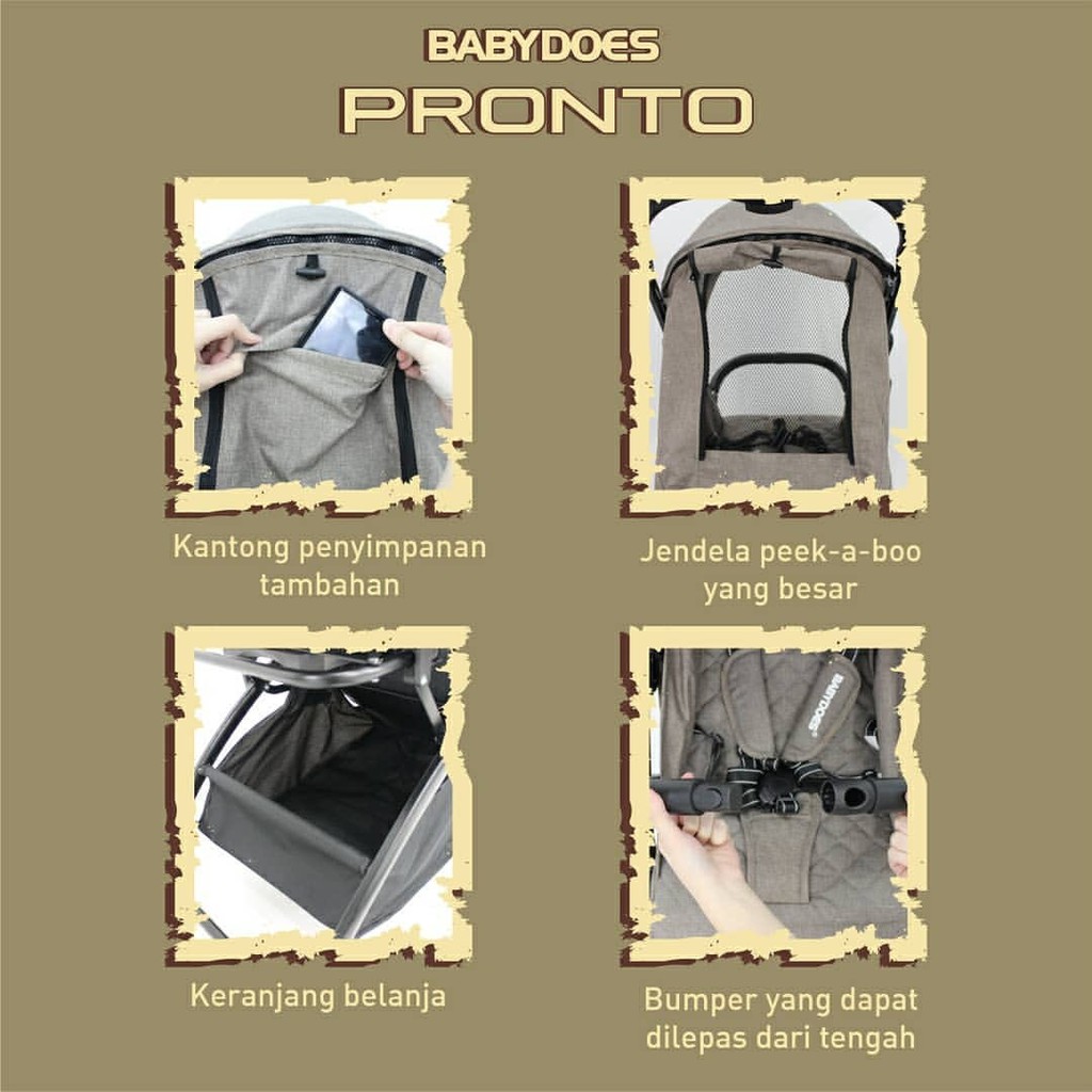 stroller babydoes pronto kereta baby does pronto