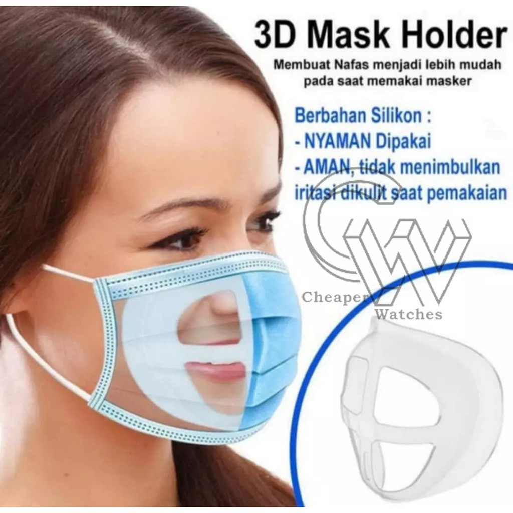 Cheaper-Peyangga Masker Pelindung Masker Mulut Anti Pengap Bracket Mask Termurah 1L/12pcs