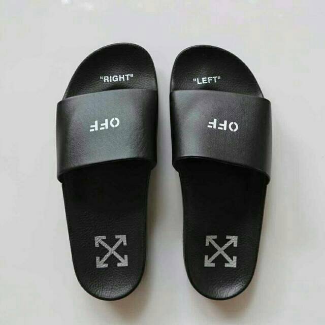  Sandal  Slop  Off White Black Sendal Off White 