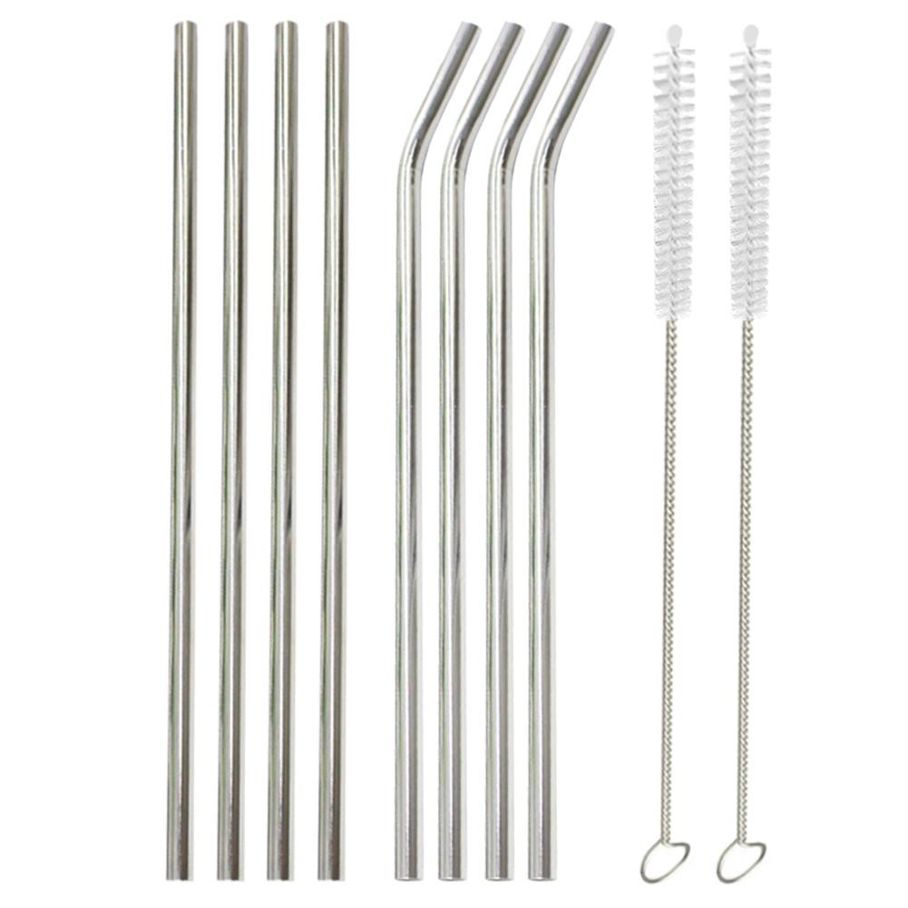  IN STOCK COD 8Pcs Sedotan Minuman Bahan Stainless  Steel  