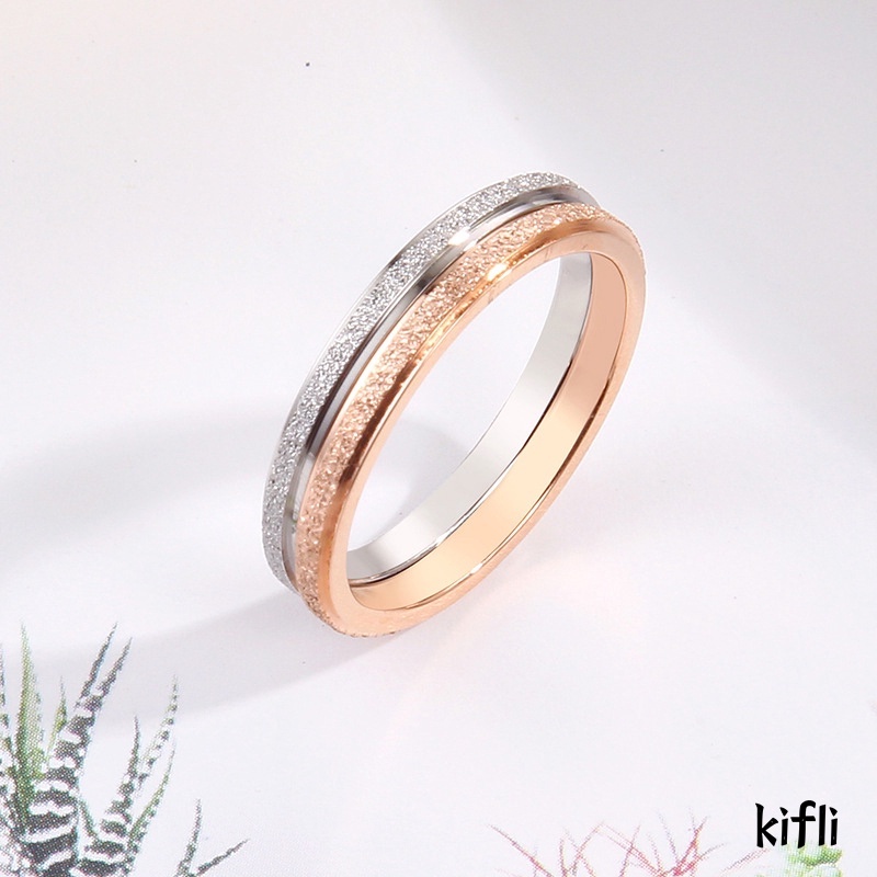 Cincin Wanita Perak Emas Mawar,Cincin Ekor Titanium Berlian,Sederhana Untuk Pria Dan Wanita Fashion Rings