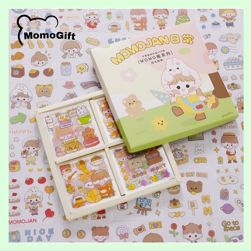

Sticker Aesthetic DIY Dekor Buku Diary Motif Momojan - SA25 SA26