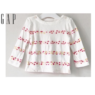  Kaos  lengan  panjang  anak bayi cewek boat neck Babygap 