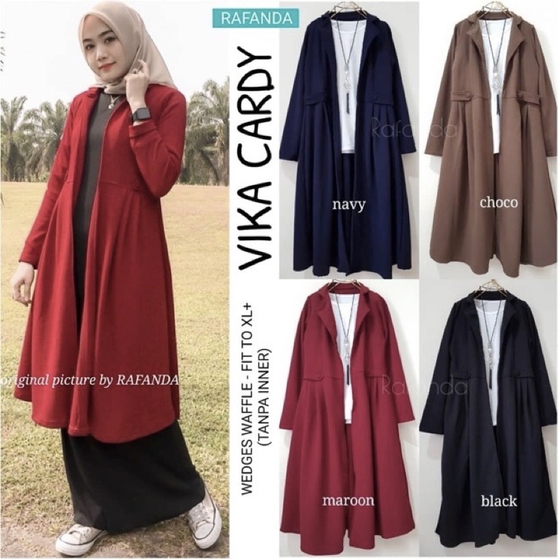 AM - Bianca Cardigan Blazer Wanita Korea Outer / Vika Cardy Long Cardigan Panjang Wanita