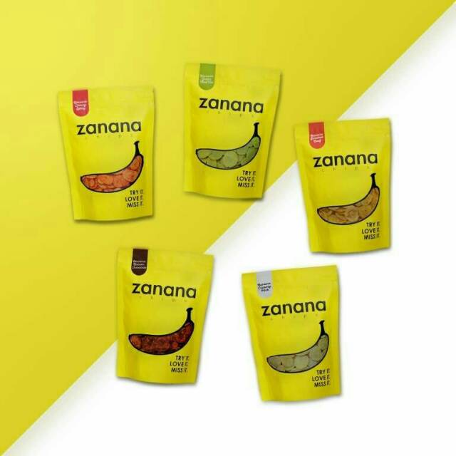 Keripik Pisang - Zanana Chips / Kripik Pisang Coklat Chips 80g - Bumbu Tebal