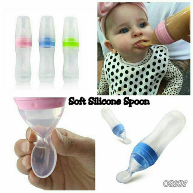 Haakaa Silicone Baby Food Dispensing Spoon Bottle Feeder