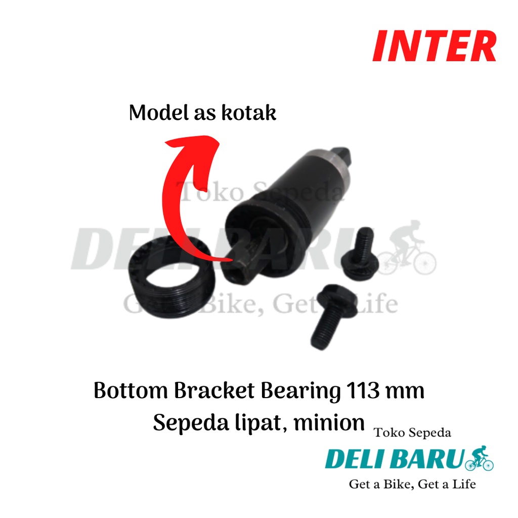 Inter BB bearing 113 mm bottom bracket model as kotak sepeda lipat minion